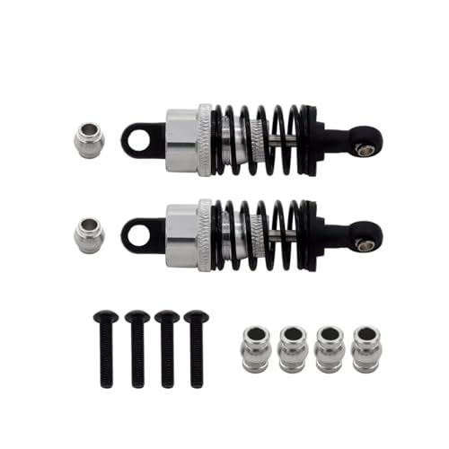 JYYTERD Kompatibel Mit TT02 Für TT01 M05 Für HPI Für HSP Für Redcat 1/10 RC Road Drift Auto Aluminium Legierung Öl Stoßdämpfer RC Stoßdämpfer(White,2pcs) von JYYTERD