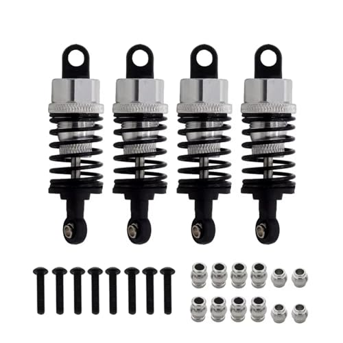 JYYTERD Kompatibel Mit TT02 Für TT01 M05 Für HPI Für HSP Für Redcat 1/10 RC Road Drift Auto Aluminium Legierung Öl Stoßdämpfer RC Stoßdämpfer(White,4pcs) von JYYTERD