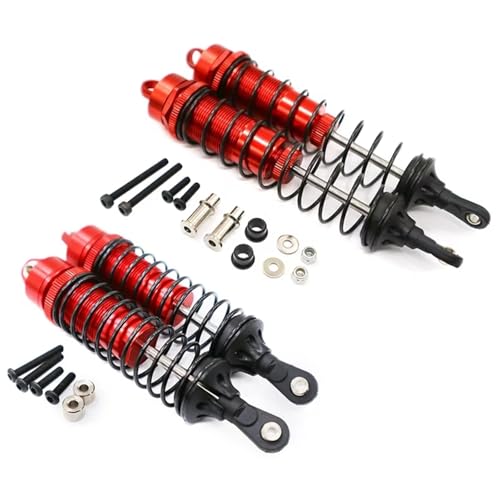 JYYTERD Kompatibel Mit VRX Für Racing RH1043 RH1045 RH1043SC RH1045SC 1/10 RC Auto Upgrade Teile 4 Stück Metall Stoßdämpfer 10001 10043 RC Stoßdämpfer(Red) von JYYTERD
