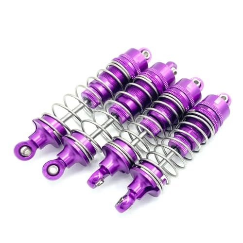 JYYTERD Kompatibel Mit WLtoys 104001 1/10 RC Car Upgrade Teile Zubehör 4 Stück Metall Stoßdämpfer Dämpfer RC Stoßdämpfer(Purple) von JYYTERD