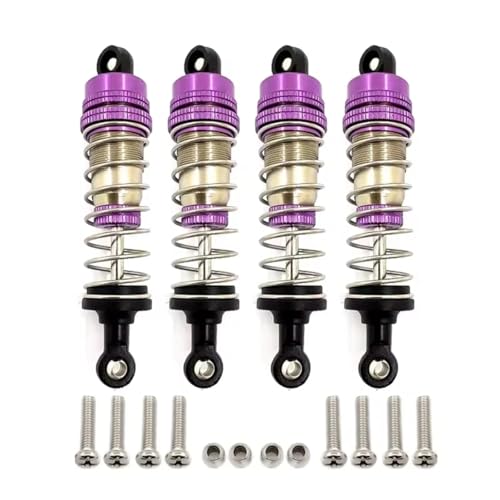 JYYTERD Kompatibel Mit WLtoys 144001 124019 124018 4-teiliges Metall-Stoßdämpfer-Dämpfer-RC-Car-Upgrade-Teile-Zubehör RC Stoßdämpfer(4pcs) von JYYTERD