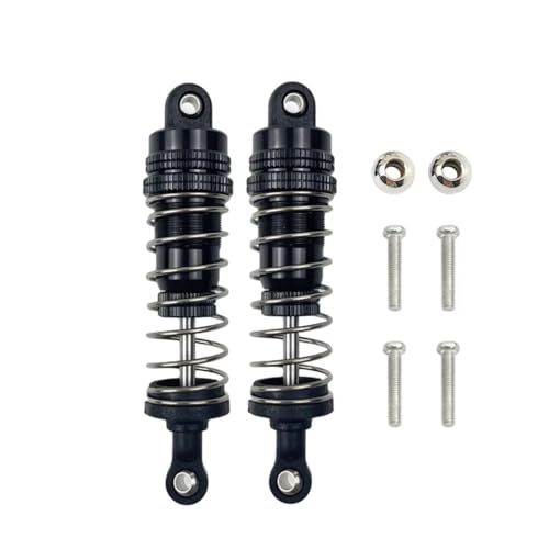 JYYTERD Kompatibel Mit WLtoys 144001 1316 1/14 RC Car Crawler Short Course Truck Teil 2PC Aluminium Metall Ölgefüllter Stoßdämpfer Vorne Und Hinten RC Stoßdämpfer(Black) von hjuink
