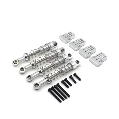JYYTERD Kompatibel Mit WPL C14 C24 C34 C44 Für MN D90 D91 MN45 MN96 MN99 Für MN99S RC Stoßdämpfer Aus Aluminiumlegierung Mit Extender-Hard-Kits RC Stoßdämpfer(Silver) von hjuink