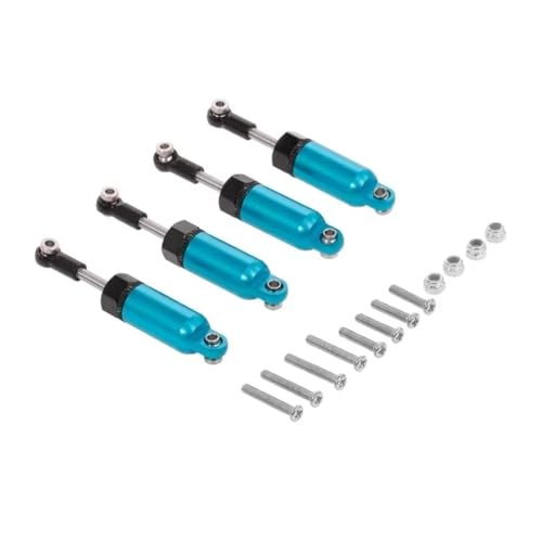 JYYTERD Kompatibel Mit WPL Für Henglong C-14 C-24 1/16 RC Auto-Ersatzteile. Upgrade Modifizierter Teile 4-teilige Stoßdämpfer Aus Aluminiumlegierung RC Stoßdämpfer(Blue) von hjuink