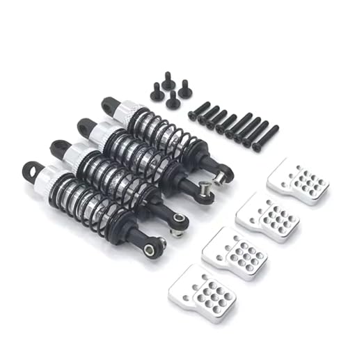 JYYTERD Kompatibel Mit WPL Für MN Für Henglong C14 C24 D90 D91 4x4 1/16 1/12 Rc Auto Upgrade Öl Gefüllt Typ Stoßdämpfer RC Stoßdämpfer(Silver) von hjuink
