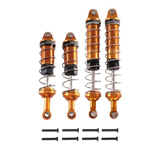 JYYTERD Kompatibel Mit Wltoys 12428 12423 12427 12429 FY-03 1/12 RC Auto Upgrade Teile Zubehör 4 Stück Metall Öl Stoßdämpfer Dämpfer RC Stoßdämpfer(Yellow) von JYYTERD