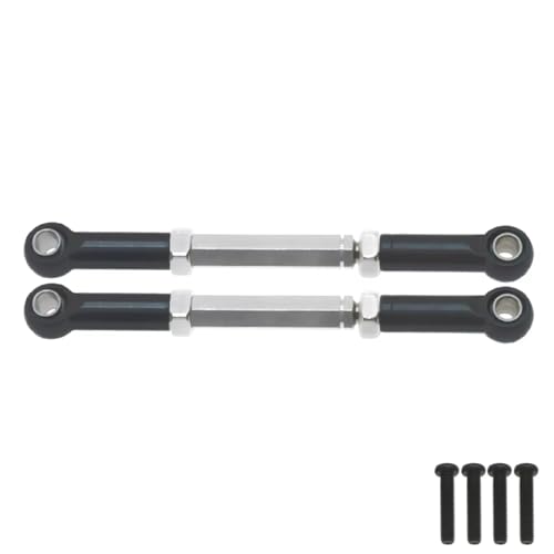 JYYTERD Kompatibel Mit Wltoys 12429 1/12 Rc Modellauto, Aufgerüsteten Teilen, Spurstange Aus Aluminiumlegierung RC Stoßdämpfer(Black) von JYYTERD