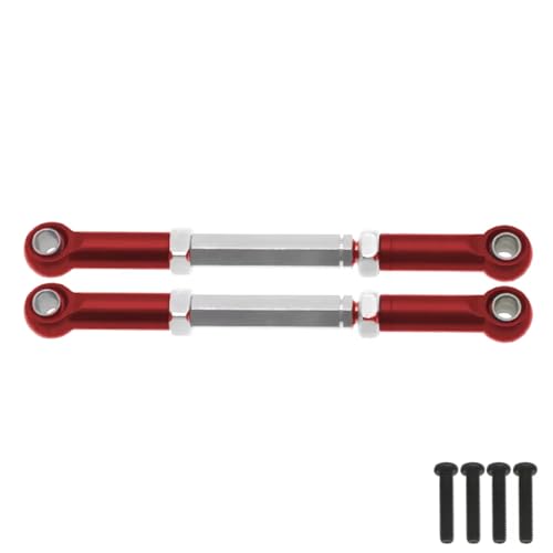 JYYTERD Kompatibel Mit Wltoys 12429 1/12 Rc Modellauto, Aufgerüsteten Teilen, Spurstange Aus Aluminiumlegierung RC Stoßdämpfer(Red) von JYYTERD