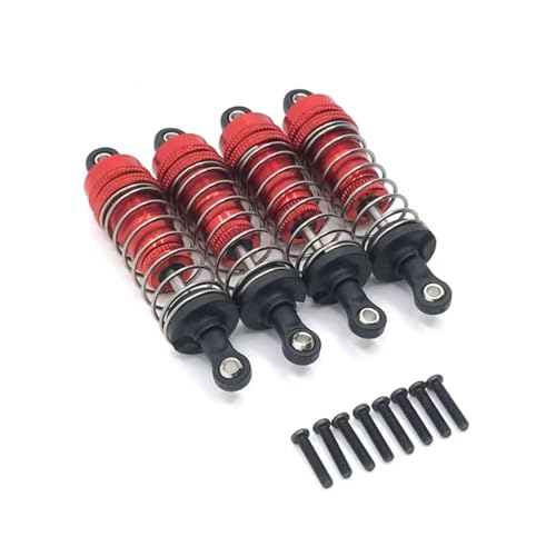 JYYTERD Kompatibel Mit Wltoys 144010 124019 124017 144001 144002 RC Car Upgrade Teile Metall Vorne Und Hinten Für Universal-Stoßdämpfer RC Stoßdämpfer(Red) von hjuink