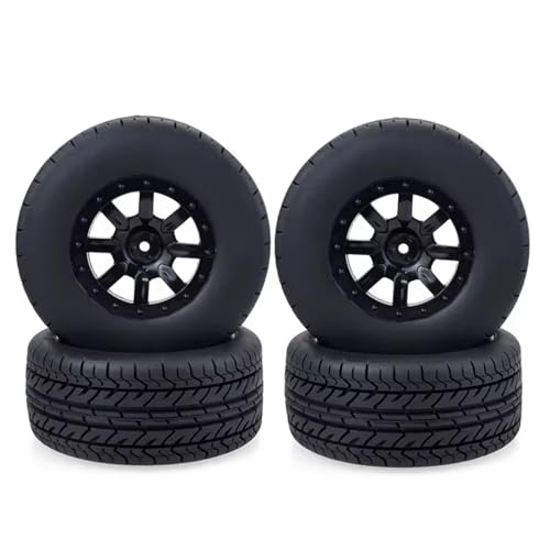 JYYTERD Kompatibel Mit ZD Für Racing Für Trxs Für Slash Für HPI Für VKAR Für Redcat 1:10 RC Rad Short Course Truck Reifen Set 12mm Nabe Hex RC Auto Reifen(D) von hjuink