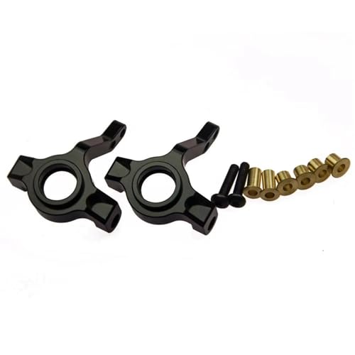 JYYTERD RC Auto Upgrade-Teile Kompatibel Mit Axial Für SCX10 1/10 RC Auto Upgrade Teile 1 Paar Aluminium Vorne Hinten Lenkblock Zubehör(Black) von hjuink