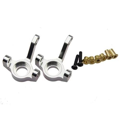 JYYTERD RC Auto Upgrade-Teile Kompatibel Mit Axial Für SCX10 1/10 RC Auto Upgrade Teile 1 Paar Aluminium Vorne Hinten Lenkblock Zubehör(Silver) von hjuink