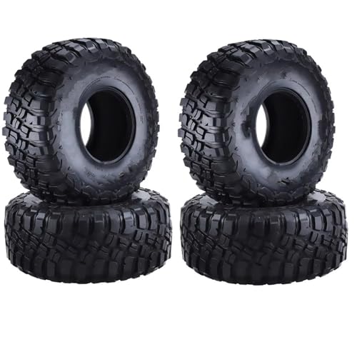 JYYTERD RC Auto Upgrade-Teile Kompatibel Mit Axial Für SCX10 90046 Für Wraith Für TRX4 Für TRX6 1/10 RC Crawler 4 STÜCKE 120 Mm 2,2 Zoll Schlammgreifer Gummireifen Radreifen von JYYTERD
