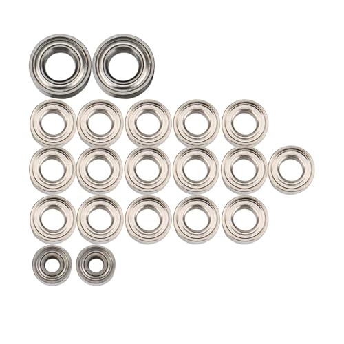 JYYTERD RC Auto Upgrade-Teile Kompatibel Mit Axial Für SCX24 90081 AXI00001 AXI00002 1/24 RC Crawler Auto Ersatzteile Zubehör 20Pcs Stahl Kugellager Set von JYYTERD