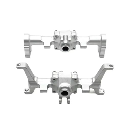 JYYTERD RC Auto Upgrade-Teile Kompatibel Mit FMS Für FCX24 Für Xiaoqi 1/24 Fernbedienung Auto Ersatzteile Metall Upgrade Geändert CNC Vorder- Und Hinterachse Gehäuse(Silver) von JYYTERD