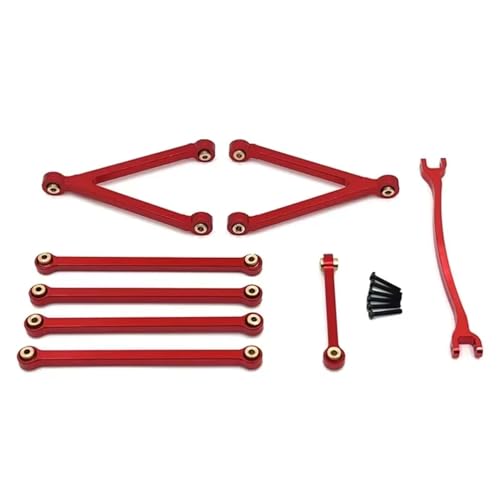 JYYTERD RC Auto Upgrade-Teile Kompatibel Mit FMS Für FCX24M Für Camel Für Cup -Metall Für Chassis -Links Ziehenstangen Und Lenkstangen Set 1/24 RC Crawler Car Upgrade Teile(Red) von hjuink