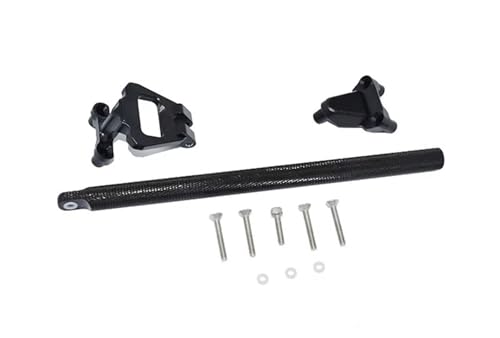 JYYTERD RC Auto Upgrade-Teile Kompatibel Mit HOSS 4X4 Für VXL 3S-90076-4 4WD Für Monster Truck 1/10 RC Car Center Brace Bar Middle Body Support Rod Fixed Kiel Tie Rod(Black) von JYYTERD