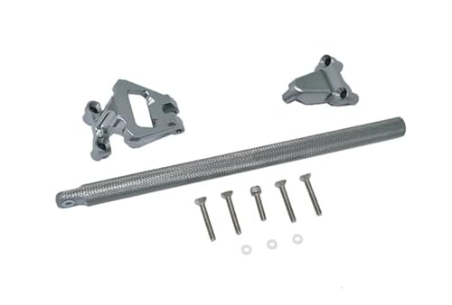 JYYTERD RC Auto Upgrade-Teile Kompatibel Mit HOSS 4X4 Für VXL 3S-90076-4 4WD Für Monster Truck 1/10 RC Car Center Brace Bar Middle Body Support Rod Fixed Kiel Tie Rod(Gray) von JYYTERD