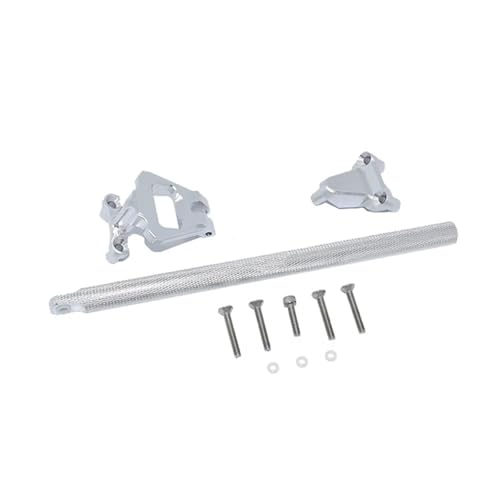 JYYTERD RC Auto Upgrade-Teile Kompatibel Mit HOSS 4X4 Für VXL 3S-90076-4 4WD Für Monster Truck 1/10 RC Car Center Brace Bar Middle Body Support Rod Fixed Kiel Tie Rod(Silver) von JYYTERD