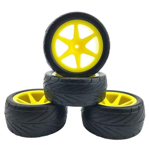 JYYTERD RC Auto Upgrade-Teile Kompatibel Mit HPI WR8 Für LC Running Broker Road Tire 1/10 Off-Road Fahrzeug Reifen Ersatz Ersatzteile(Yellow) von JYYTERD