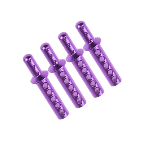 JYYTERD RC Auto Upgrade-Teile Kompatibel Mit HSP 188037 Für Exceed EP Für Infinity Für Redcat Für Volcano 94111 1/10 RC Für Monster Truck 4 Stück Karosseriepfosten 08007 108037(Purple) von JYYTERD