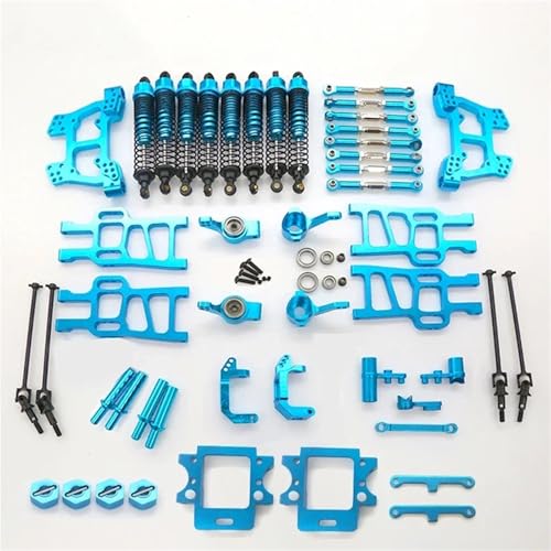 JYYTERD RC Auto Upgrade-Teile Kompatibel Mit HSP 94111 94108 94110 Upgrade -Teile Set 1/10 RC Crawler Car Aluminiumlegierung Ersatzzubehör(Blue) von JYYTERD