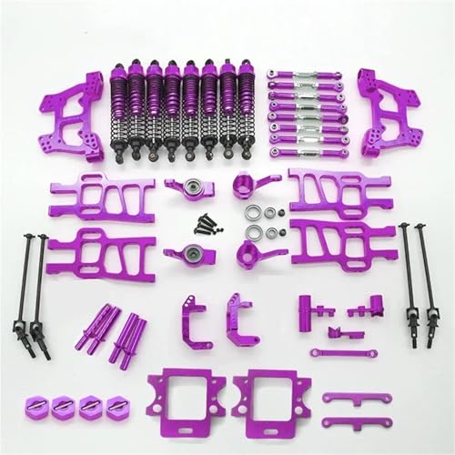 JYYTERD RC Auto Upgrade-Teile Kompatibel Mit HSP 94111 94108 94110 Upgrade -Teile Set 1/10 RC Crawler Car Aluminiumlegierung Ersatzzubehör(Purple) von JYYTERD