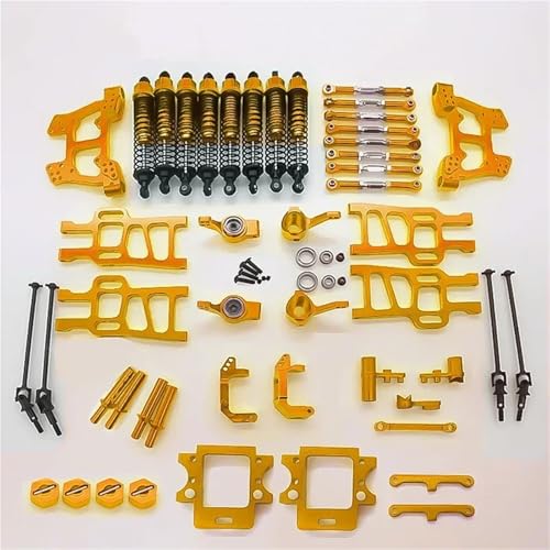 JYYTERD RC Auto Upgrade-Teile Kompatibel Mit HSP 94111 94108 94110 Upgrade -Teile Set 1/10 RC Crawler Car Aluminiumlegierung Ersatzzubehör(Yellow) von JYYTERD