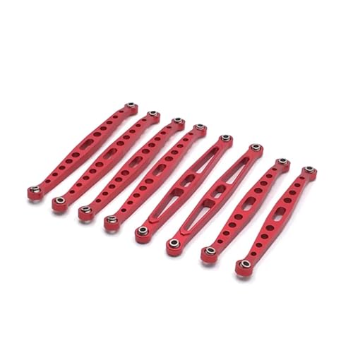 JYYTERD RC Auto Upgrade-Teile Kompatibel Mit HuangBoToys ZP1001 ZP1002 ZP1003 ZP1004 1/10 RC Autoteile Metall Upgrade Teile Zubehör Modifikation Feste Spurstange(Red) von JYYTERD