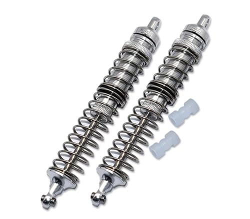 JYYTERD RC Auto Upgrade-Teile Kompatibel Mit LOSI Für LMT 4WD Für Monster Truck 1/8 RC Auto Metall-Upgrade-Teile 130 Mm Vorne Hinten Für Universal-Stoßdämpfer LOS243013(Silver) von JYYTERD