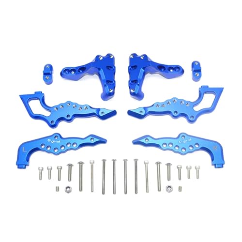 JYYTERD RC Auto Upgrade-Teile Kompatibel Mit Losi Für Baja Für Rey 2,0 1/6 RC Auto Upgrade Zubehör Metall Rear Shock Tower Stoßdämpfer Halterung Ersatzteile(Blue) von JYYTERD