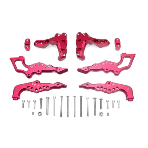 JYYTERD RC Auto Upgrade-Teile Kompatibel Mit Losi Für Baja Für Rey 2,0 1/6 RC Auto Upgrade Zubehör Metall Rear Shock Tower Stoßdämpfer Halterung Ersatzteile(Red) von JYYTERD