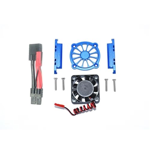 JYYTERD RC Auto Upgrade-Teile Kompatibel Mit MAXX 4S Für VXL 89076-4 89086-4 Für Monster Truck 1/10 RC Auto Upgrade Modifikation Zubehör Metall Motor Lüfter(Blue) von JYYTERD