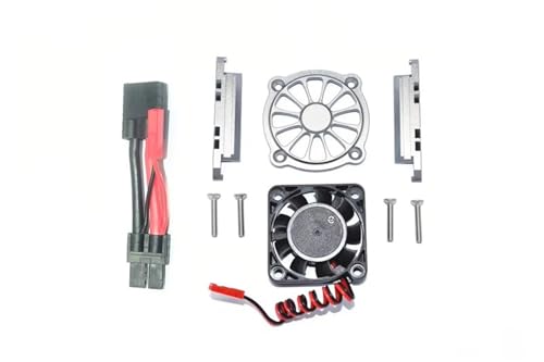 JYYTERD RC Auto Upgrade-Teile Kompatibel Mit MAXX 4S Für VXL 89076-4 89086-4 Für Monster Truck 1/10 RC Auto Upgrade Modifikation Zubehör Metall Motor Lüfter(Gray) von JYYTERD