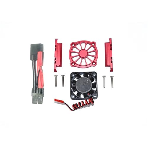 JYYTERD RC Auto Upgrade-Teile Kompatibel Mit MAXX 4S Für VXL 89076-4 89086-4 Für Monster Truck 1/10 RC Auto Upgrade Modifikation Zubehör Metall Motor Lüfter(Red) von JYYTERD