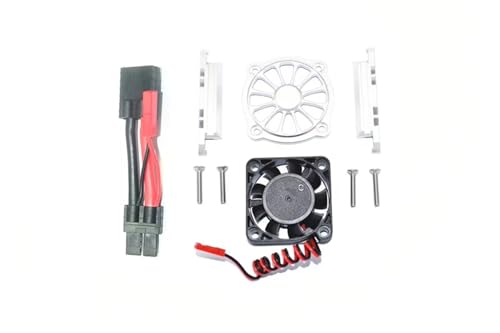 JYYTERD RC Auto Upgrade-Teile Kompatibel Mit MAXX 4S Für VXL 89076-4 89086-4 Für Monster Truck 1/10 RC Auto Upgrade Modifikation Zubehör Metall Motor Lüfter(Silver) von JYYTERD