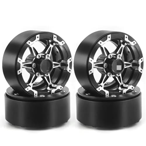 JYYTERD RC Auto Upgrade-Teile Kompatibel Mit TRX4 D90 RC Car 4PCS Ersatzteile 1,9 Zoll Aluminiumlegierungsräder Upgrade-Zubehör von JYYTERD