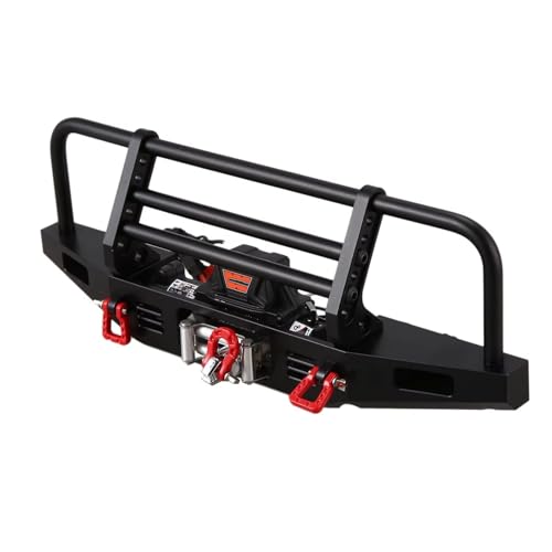 JYYTERD RC Auto Upgrade-Teile Kompatibel Mit TRX4 Für Axial Für SCX10 II 90046 1/10 RC Crawler Metall-Frontstoßstange Mit Winden-Fernbedienungssystem von JYYTERD