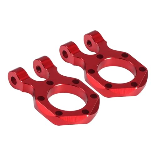 JYYTERD RC Auto Upgrade-Teile Kompatibel Mit TRX4 Für SCX10 Für Wrangler Für Gladiator Für Element Für Enduro TF2 2 Stück Abschlepphaken Winde Stoßstange D-Ring 1:10 RC Car Crawler(Red) von JYYTERD