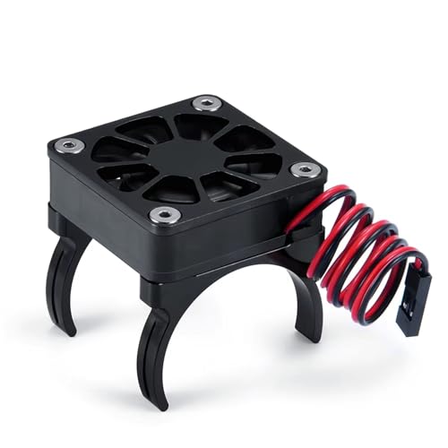 JYYTERD RC Auto Upgrade-Teile Kompatibel Mit TRX4 Upgrade-Teilen 1/10 RC Crawler Car Motor Kühlerabdeckung Lüftermotor Kühlkörper Temperaturregelung(Black) von JYYTERD
