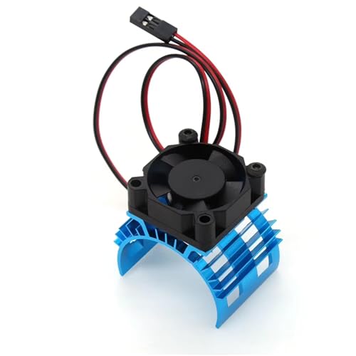 JYYTERD RC Auto Upgrade-Teile Kompatibel Mit WLtoys A959-B 144001 124019 RC Auto Aluminiumlegierung Motor Kühlkörperabdeckung Mit Lüfter Für 540 550 3650 Motor von JYYTERD