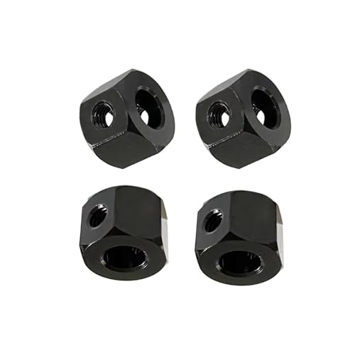 JYYTERD RC Auto Upgrade-Teile Kompatibel Mit WPL D12 C14 C24 B14 B16 Für MN D90 D91 RC Auto Upgrade Teile 4PCS 5mm Bis 12mm Metall Combiner Radnabe Hex Adapter(Black) von hjuink