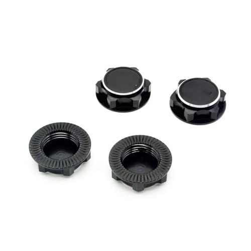 JYYTERD RC Auto Upgrade-Teile Kompatibel Mit ZD Für Racing EX07 DBX07 1/7 1/8 RC Modellauto Upgrade-Teile Radabdeckung Metall 17 Mm Radnabe Sechskant-Reifenmuttern 8556(Black) von JYYTERD