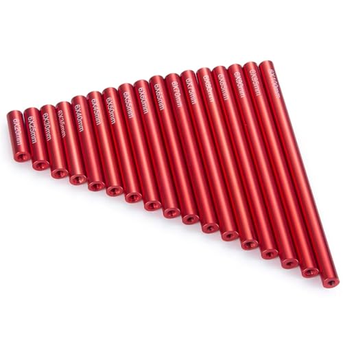 JYYTERD RC Auto Upgrade-Teile Kompatibel mit Axial für SCX10 1/10 RC Crawler Car Upgrade Teile 17PCS Metall Link Rod Kit 20-100mm Gestänge(Red) von JYYTERD