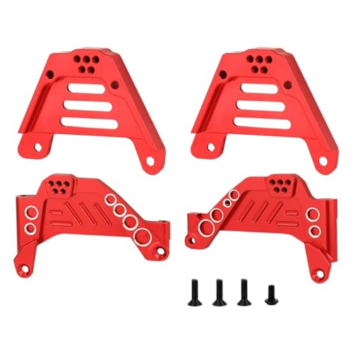 JYYTERD RC Teile Für Axial Für Scx10 Iii Für Gladiator 1/10 RC Crawler Auto Upgrades Teile Metallische Aufhängung Halterung Stoßdämpfer Halter Dämpfer Halterungen(Red) von hjuink