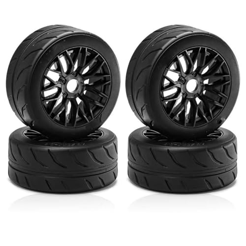 JYYTERD RC Teile Kompatibel Mit Arrma Für Felony Für Limitless 1/7 RC Car Upgrade-Teile Zubehör 4 Stück 100 X 42 Mm 42/100 Reifen 17 Mm Radsechskant(Black) von JYYTERD