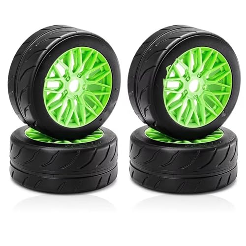 JYYTERD RC Teile Kompatibel Mit Arrma Für Felony Für Limitless 1/7 RC Car Upgrade-Teile Zubehör 4 Stück 100 X 42 Mm 42/100 Reifen 17 Mm Radsechskant(Green) von JYYTERD