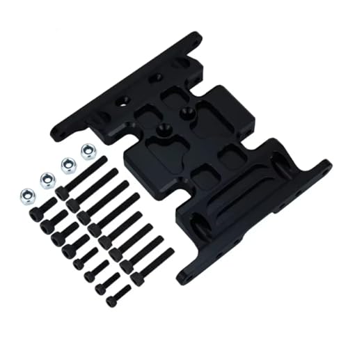 JYYTERD RC Teile Kompatibel Mit Axial Für SCX10 1/10 RC Crawler Aluminiumlegierungsteile Metall Für Chassis Getriebemontage Getriebe(Black) von JYYTERD