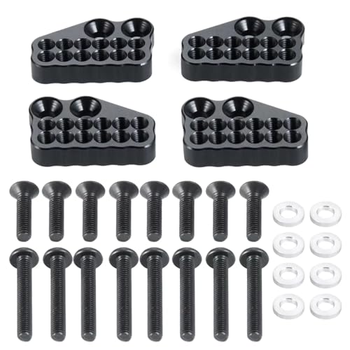 JYYTERD RC Teile Kompatibel Mit Axial Für SCX10 Für Capra 1/10 RC Crawler Automodellteile, 4-teilige CNC-Metall-Stoßdämpfertürme, Reifenhalterung von JYYTERD