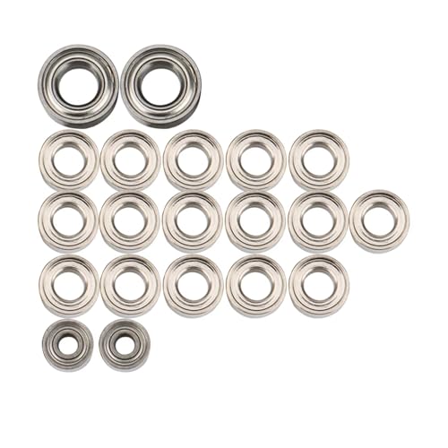 JYYTERD RC Teile Kompatibel Mit Axial Für SCX24 90081 AXI00001 AXI00002 1/24 RC Crawler Auto Ersatzteile Zubehör 20-teiliges Stahlkugellager-Set von JYYTERD